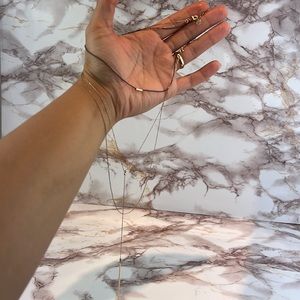 3 Piece Tier Choker Necklace Gold and Black